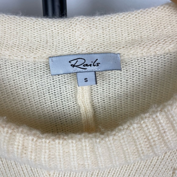 Rails Joanna Cream Ivory Cashmere Wool Blend Pullover Knit Sweater - Picture 5 of 8